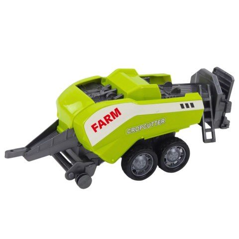 Zestaw Traktor Z Ładowaczem i Prasą Rolniczą Czerwony