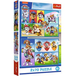 Puzzle - 2x70 - Psi Patrol rządzi - Trefl 34441