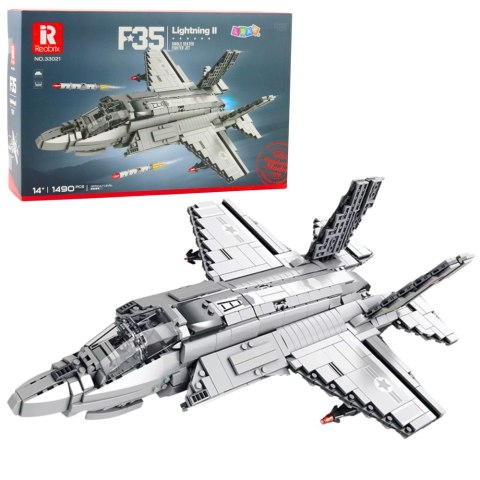 Klocki konstrukcyjne Samolot Myśliwski F-35 Lightning II Szary 1490 el.