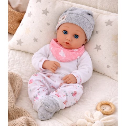 Lalka Bobas Z Akcesoriami Do Karmienia Śliniaczek Czapeczka 28 cm